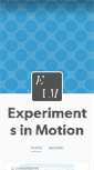 Mobile Screenshot of blog.experimentsinmotion.com